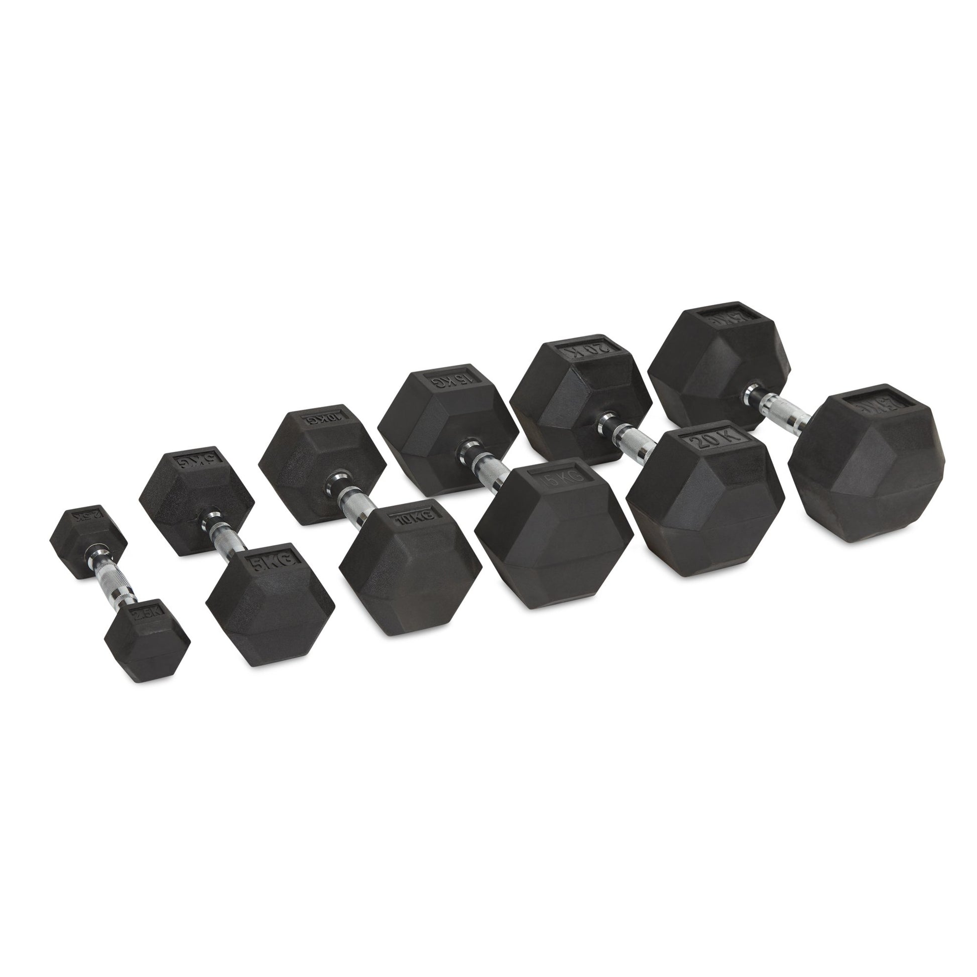Rubber Hex Dumbbell 25kg Bravich LTD.