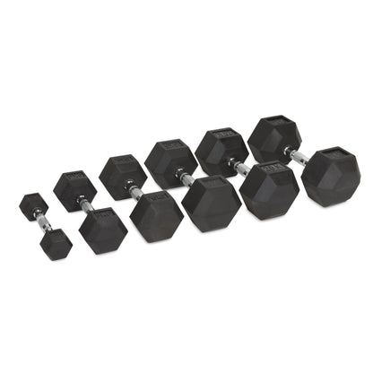 Rubber Hex Dumbbell 25kg Bravich LTD.