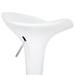 High Gloss Adjustable Neo Bar Stool With Footrest - White Bravich LTD.