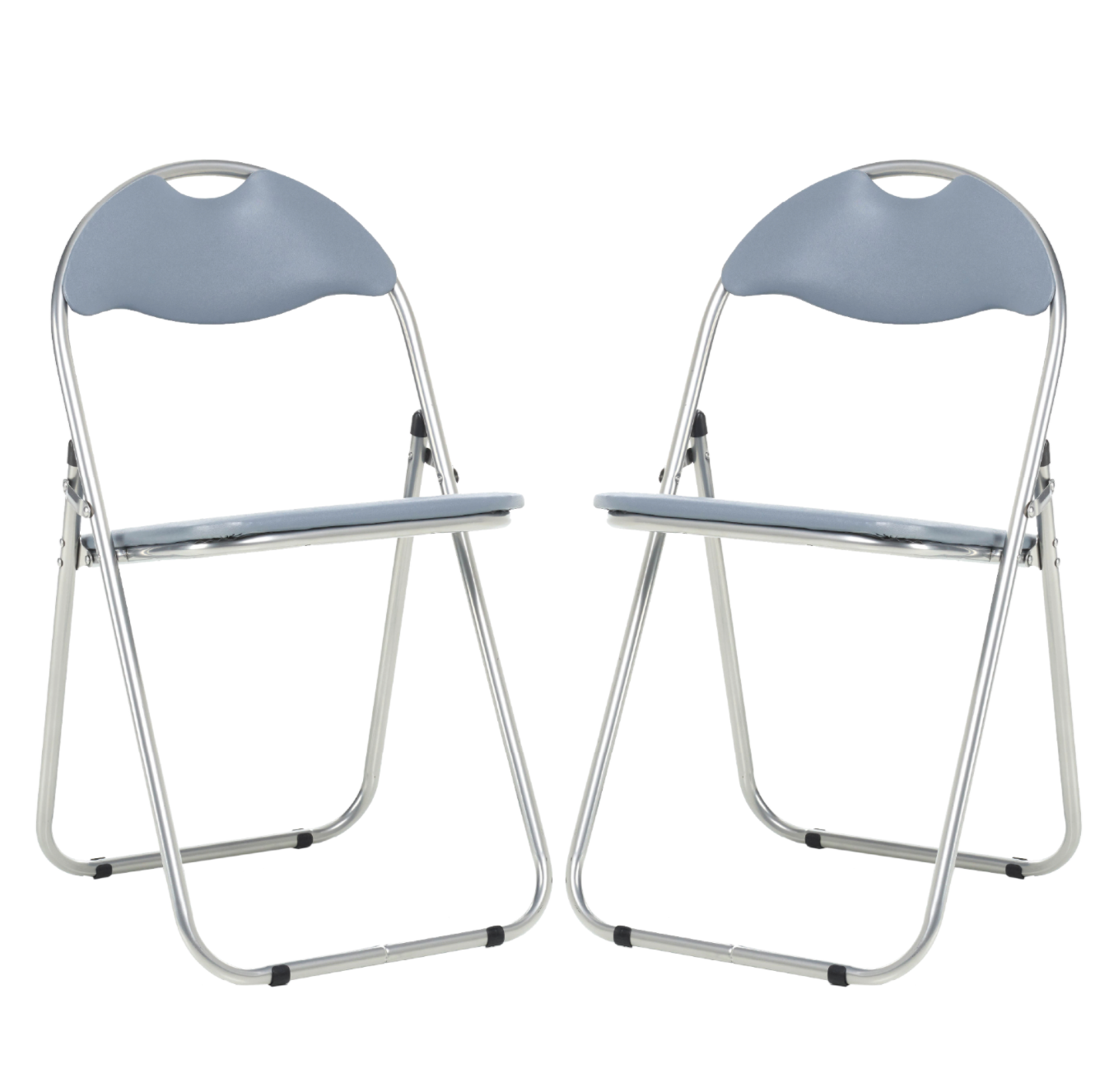 Folding Padded Office Chair - Grey Bravich LTD.