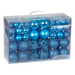 Pack of 100 Shatterproof Christmas Baubles - Teal Blue Bravich LTD.