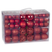 Pack of 100 Shatterproof Christmas Baubles - Red Bravich LTD.