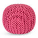 Handmade Knitted Pouffe Footstool 40cm - Pink Bravich LTD.