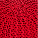 Handmade Knitted Pouffe Footstool 40cm - Red Bravich LTD.