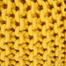 Handmade Knitted Pouffe Footstool 40cm - Yellow Bravich LTD.