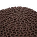 Handmade Knitted Pouffe Footstool 50cm - Brown Bravich LTD.