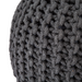 Handmade Knitted Pouffe Footstool 50cm - Grey Bravich LTD.