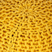 Handmade Knitted Pouffe Footstool 50cm - Yellow Bravich LTD.