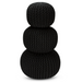 Handmade Knitted Pouffe Footstool 60cm - Black Bravich LTD.