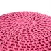 Handmade Knitted Pouffe Footstool 60cm - Pink Bravich LTD.