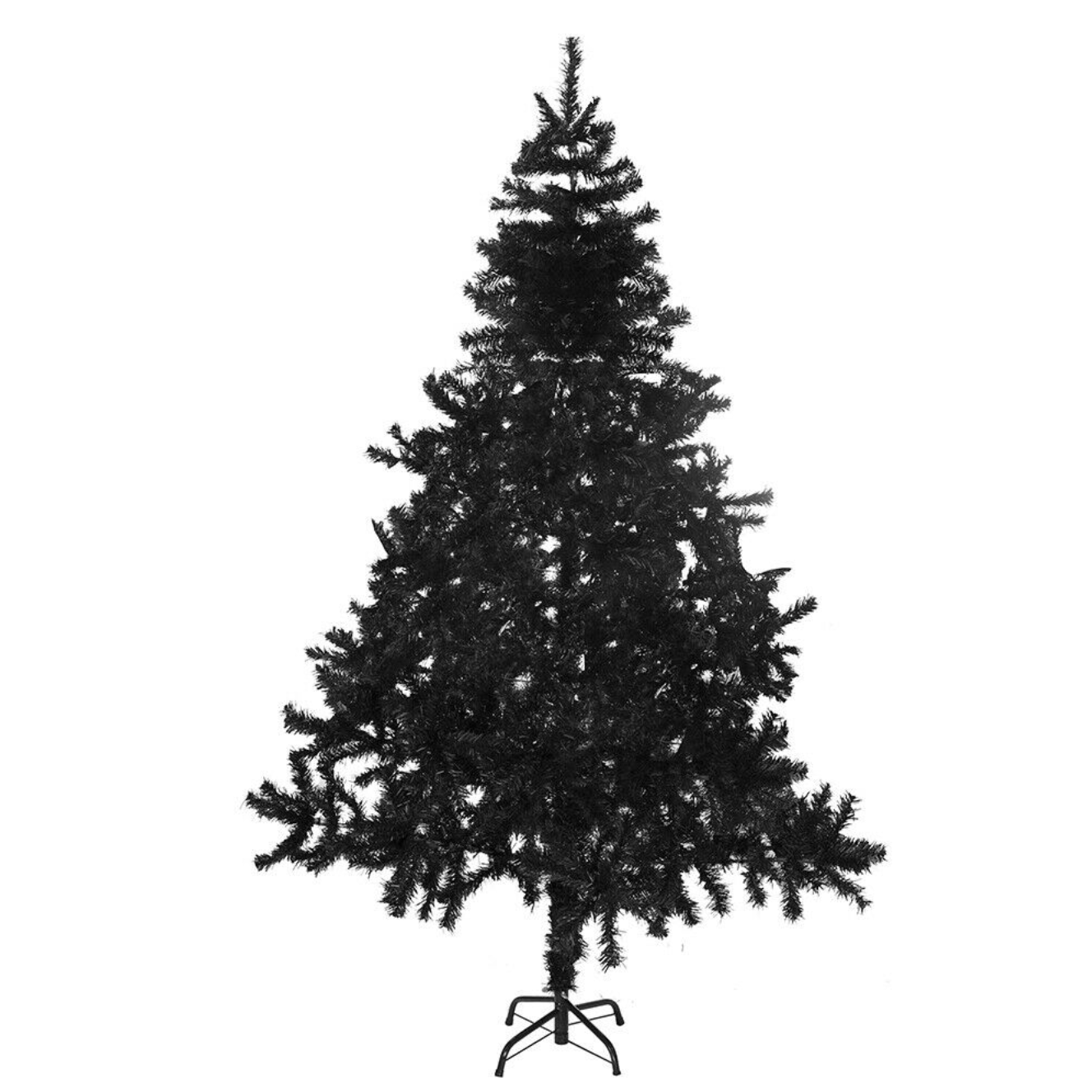 Black Artificial Fir Christmas Tree - 4-7ft