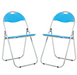 Folding Padded Office Chair - Blue Bravich LTD.