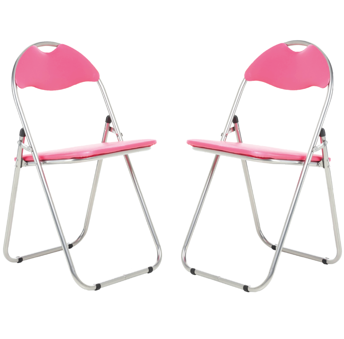 Folding Padded Office Chair - Pink Bravich LTD.