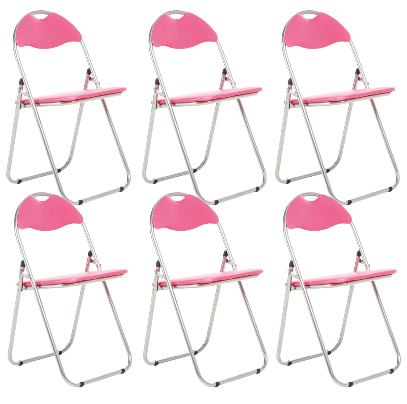 Folding Padded Office Chair - Pink Bravich LTD.