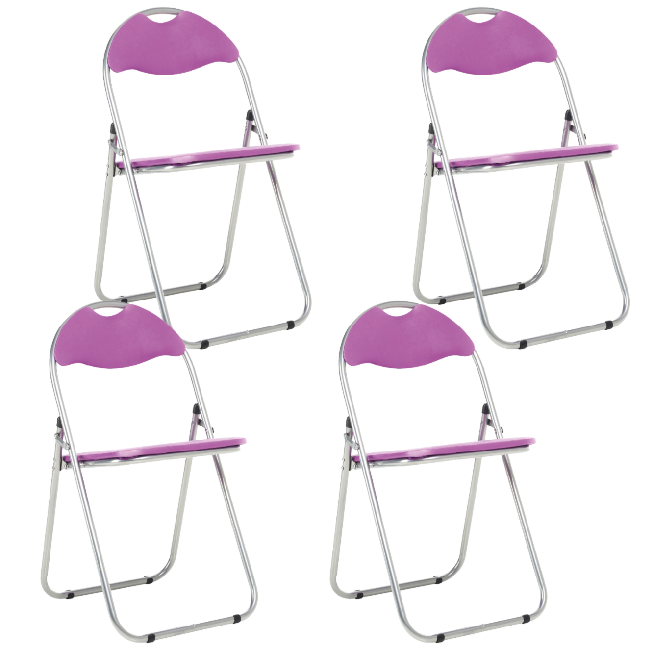 Folding Padded Office Chair - Purple Bravich LTD.