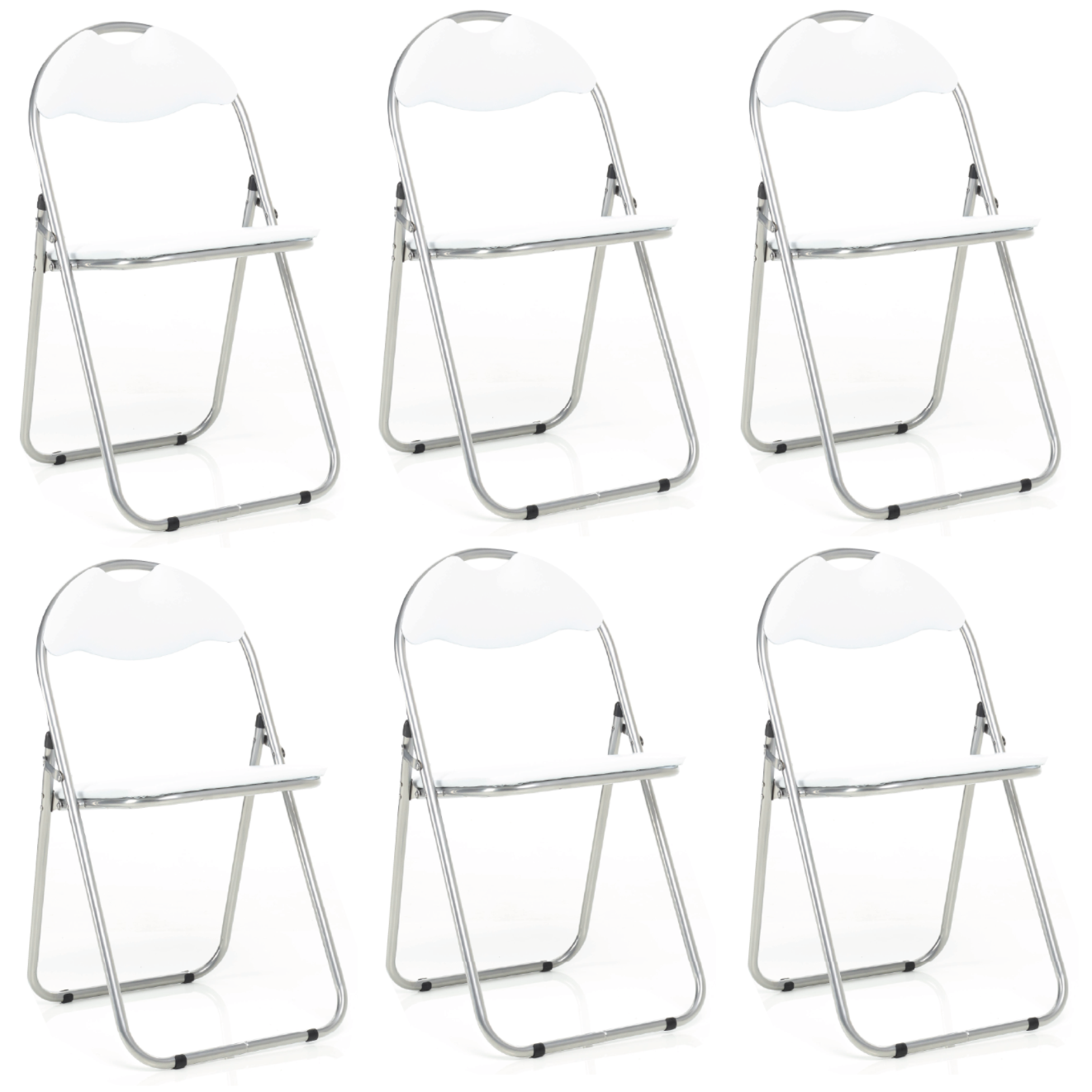 Folding Padded Office Chair - White Bravich LTD.