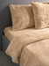 Hibernate Collection Super Soft Teddy Fleece Duvet & Two Pillow Covers Set - Beige-Bargainia.com