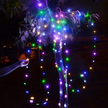 Battery Operated 5M Battery Powered LED  Decorative String Fairy Lights (100) - Multi Coloured