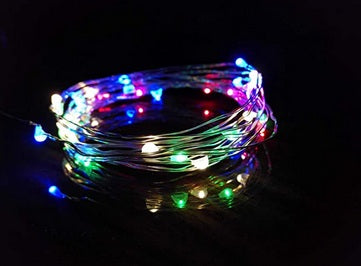 Battery Operated 5M Battery Powered LED  Decorative String Fairy Lights (100) - Multi Coloured