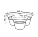 Cotton White Trio Plant Pot - 46cm 8711904314514