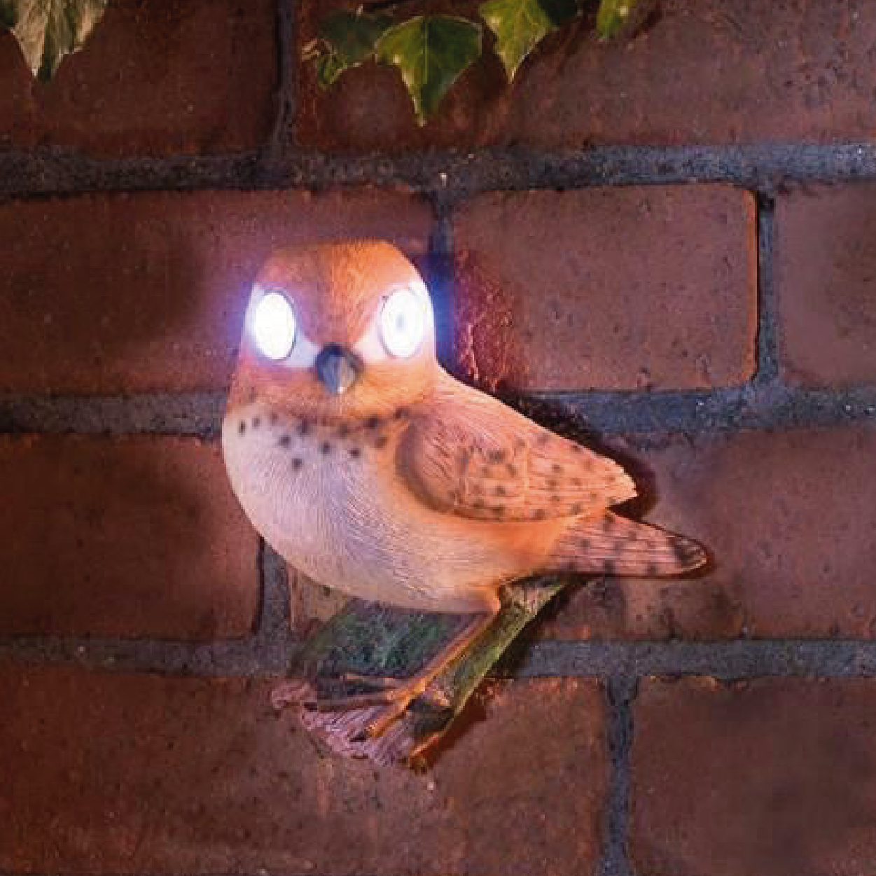 Hanging Bird with Solar Light Up Eyes - Orange Bravich LTD.
