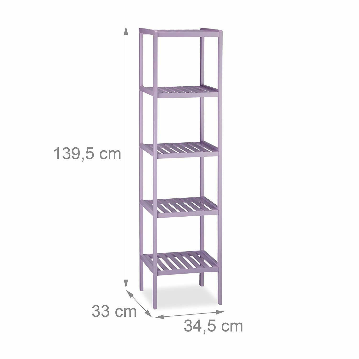 5 Tier Bamboo Storage Rack - Purple Bravich LTD.